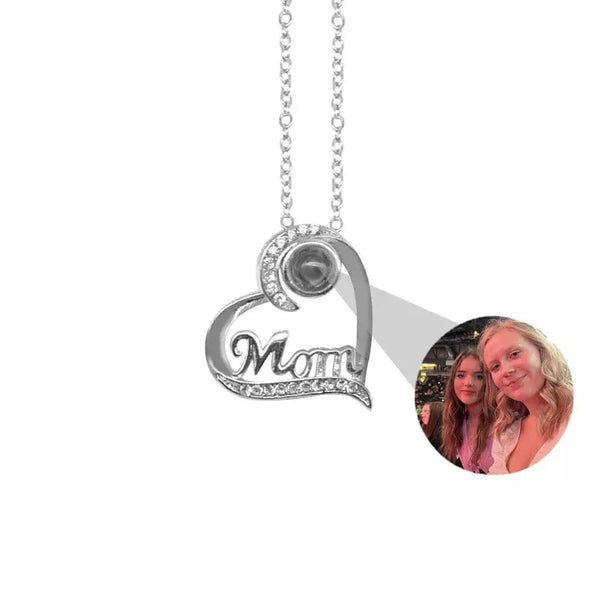 Personalized MOM Photo Projection Necklace